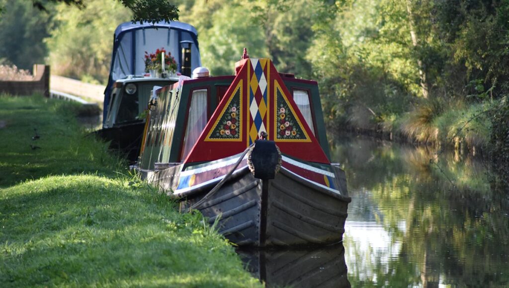 Boat on river Statford UK