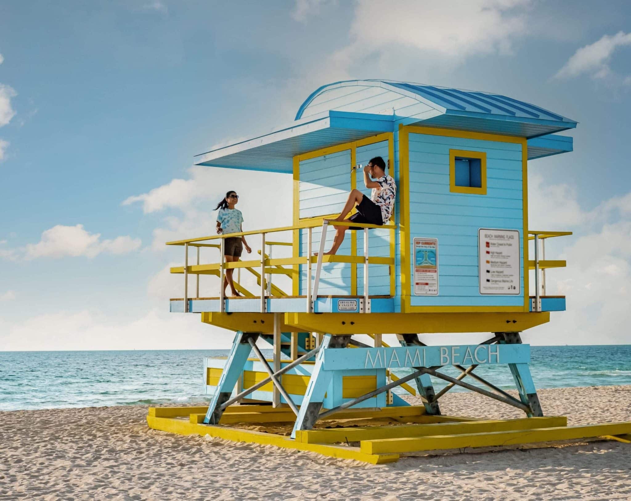 Florida Honeymoon couple on bech