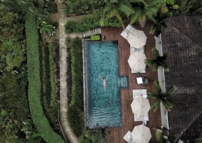 Lady in Pool Oxygen Villas Costa rica