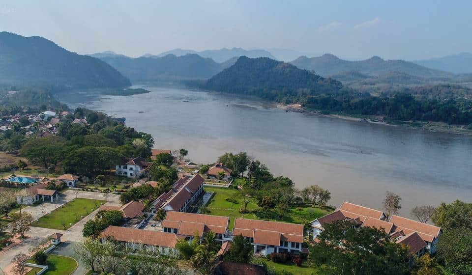 Aerial view of The Grand Luang Prubang, a Melia Collection hotel