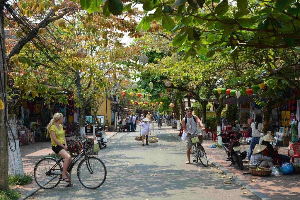 Hoi An - Vietnam - biking at the streets