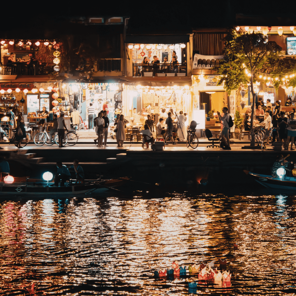 Hoi An - Vietnam - river at night by Tanya Joslin