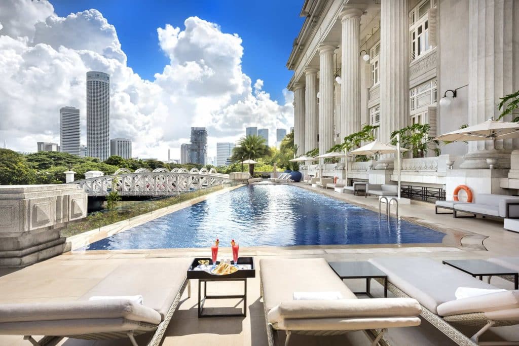 Pool area Fullerton Bay Singapore