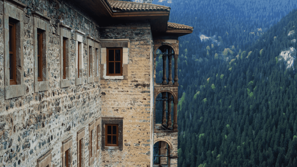 Turkey - Turkish Landmarks - Sumela Monastery closeup