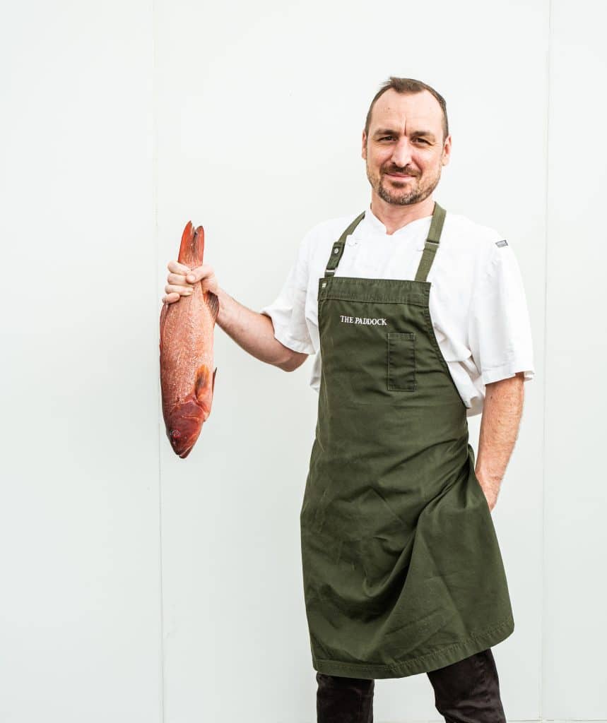 Beechmont Estate Queensland - chef holding up a fish